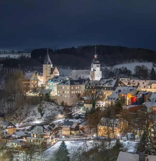 Schwarzenberg Castle in winter
