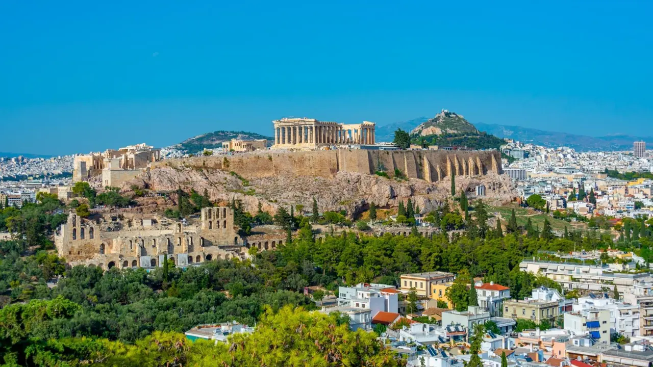 Panorama view of Acropolis, Athens, Greece