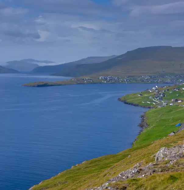 The Atlantic ocean between Torshavn and Runavik, Faroe Islands