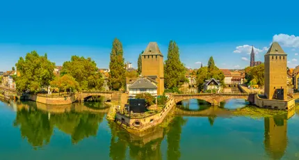 Panoramic view of Strasbourg, France
