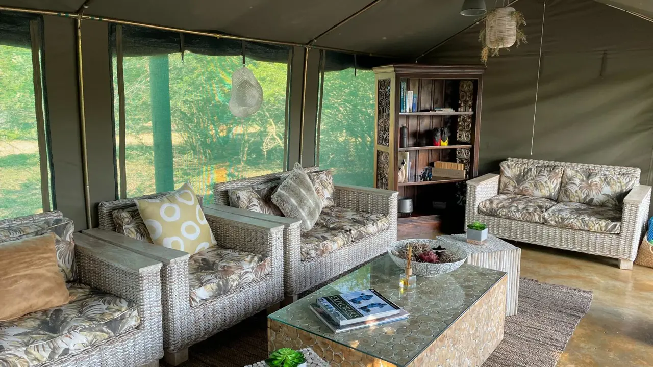 Camp Bethel, pool lounge area