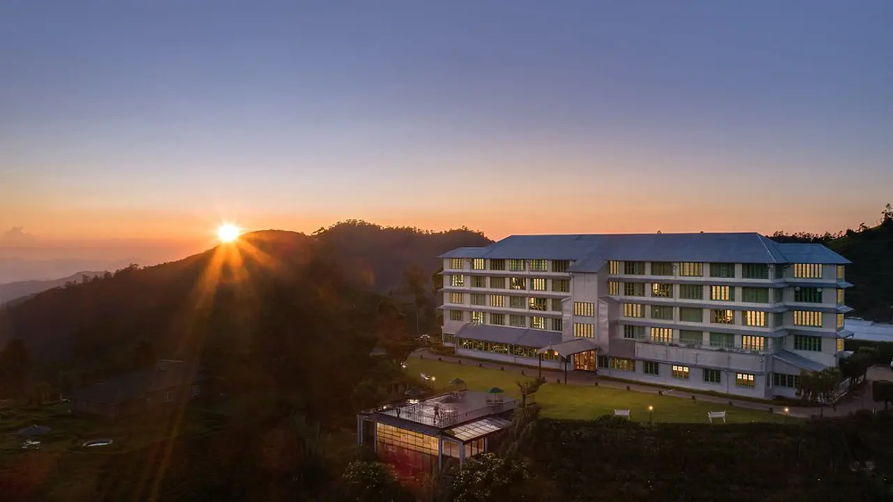 Heritance Tea Factory, Nuwara Eliya, exterior at sunset