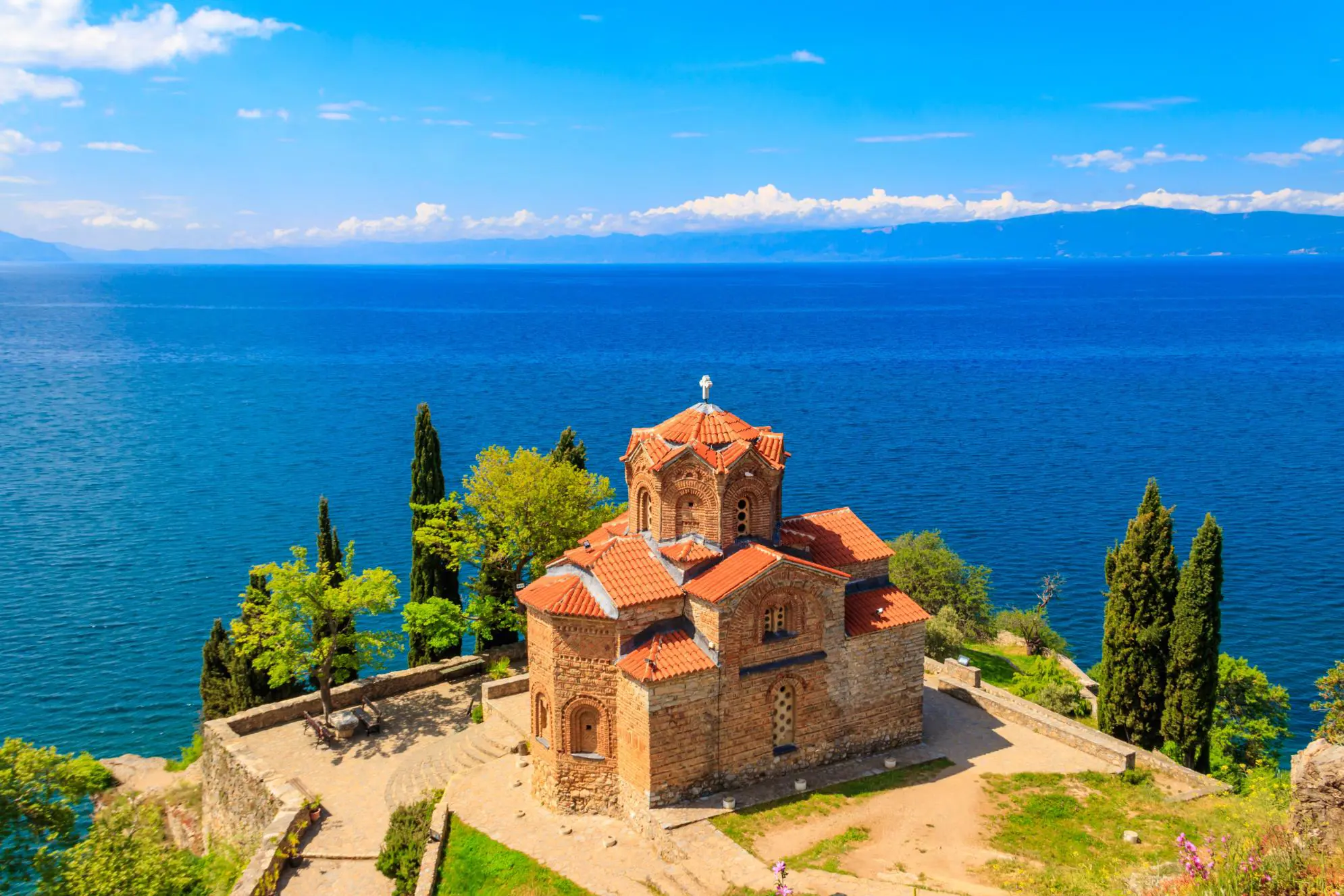  Church of St. John at Kaneo and Lake Ohrid, Ohrid, North Macedonia