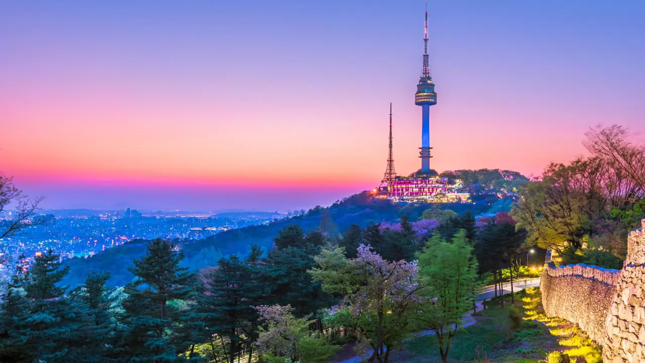 A view of Seoul Tower in South Korea