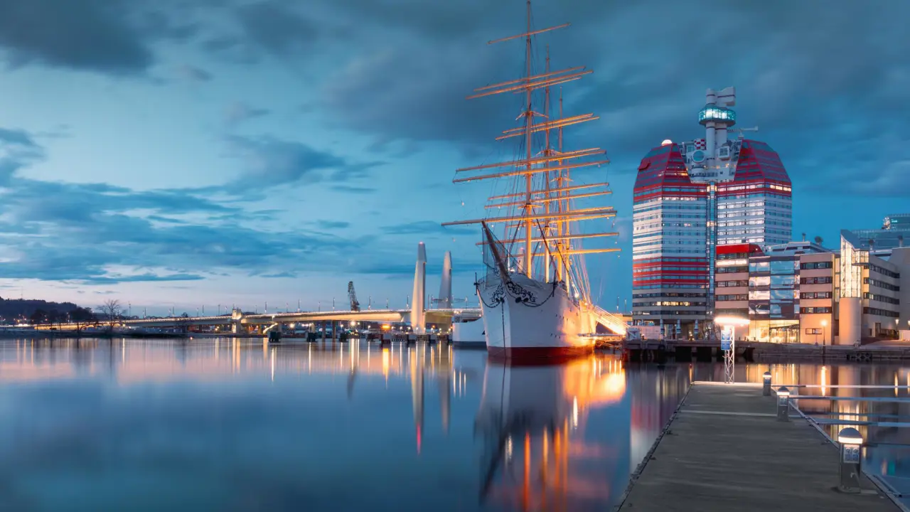 The Lipstick building on Gothenburg's waterfront