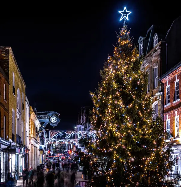 Winchester city centre At Christmas
