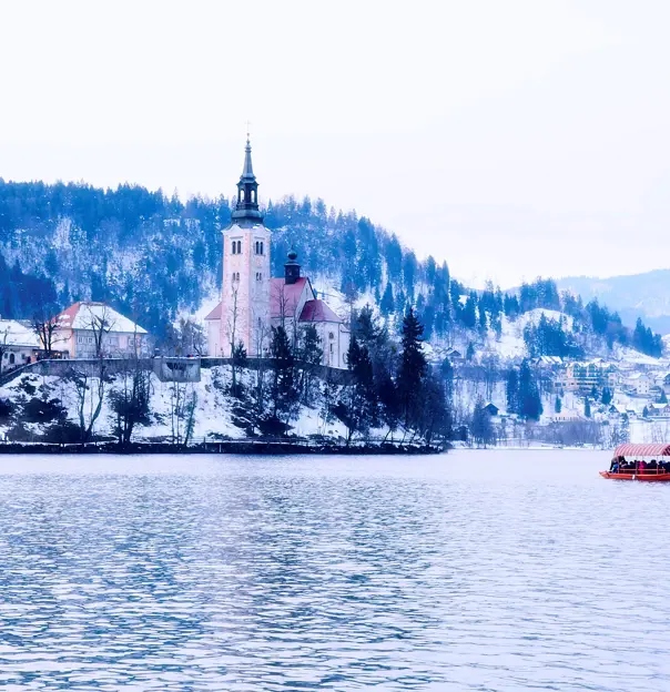 Lake Bled at christmas