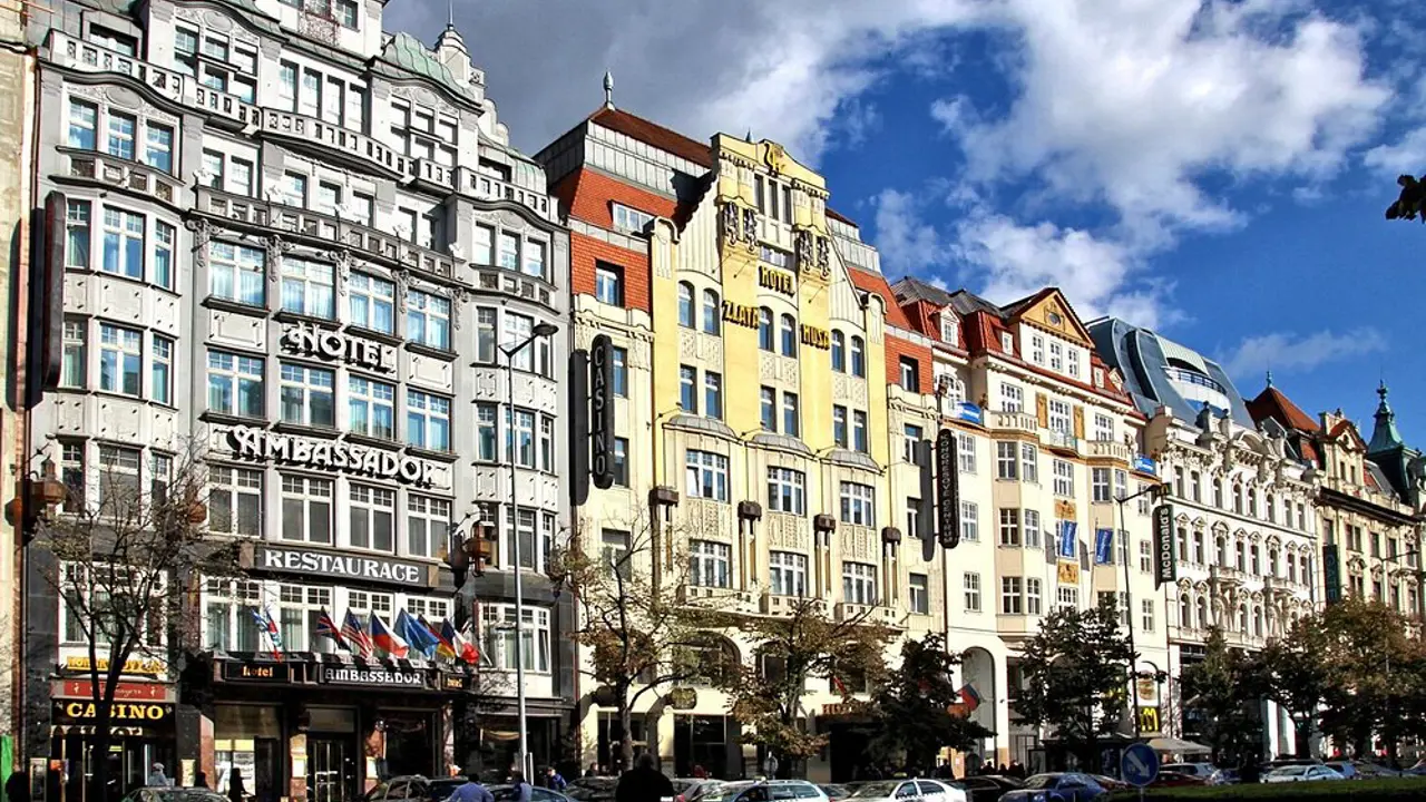 Ambassador and Zlatá Husa Hotel, Prague, exterior