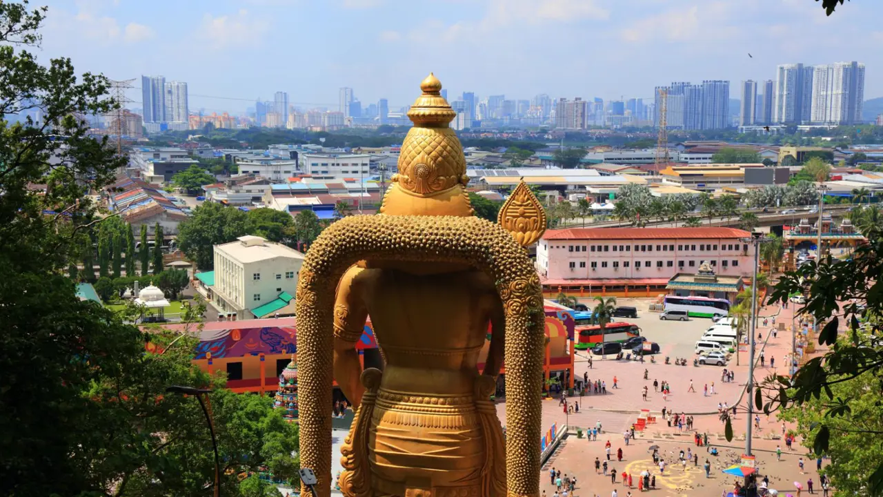 View of Kuala Lumpur City From Batu Caves