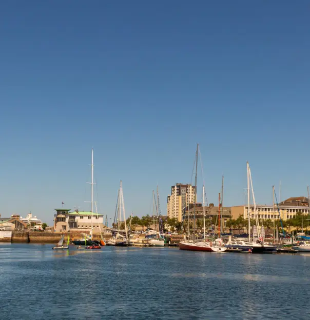 Cherbourg Harbour in Normandy, France