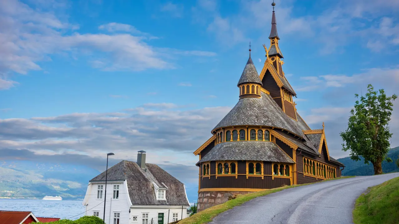 St Olaf's Church, Anglican church built In 1897, Balestrand