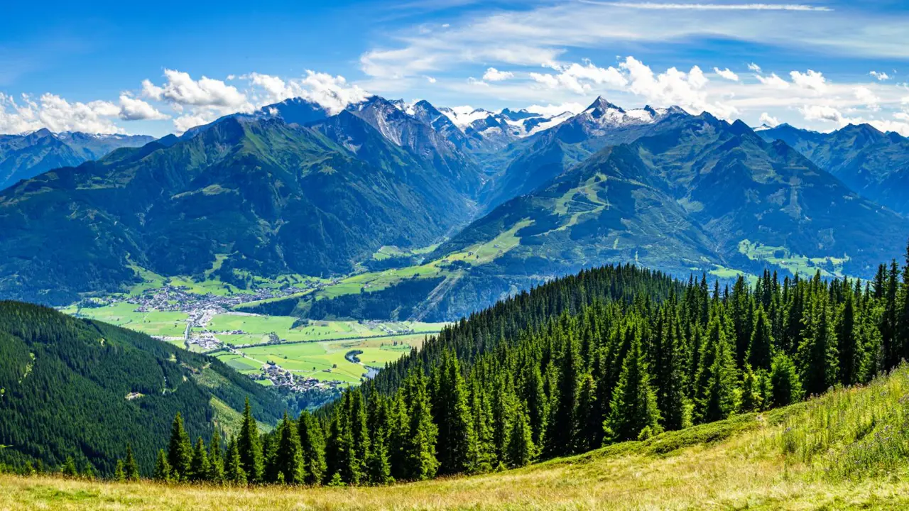 View from Schmittenhöhe mountain, Austria