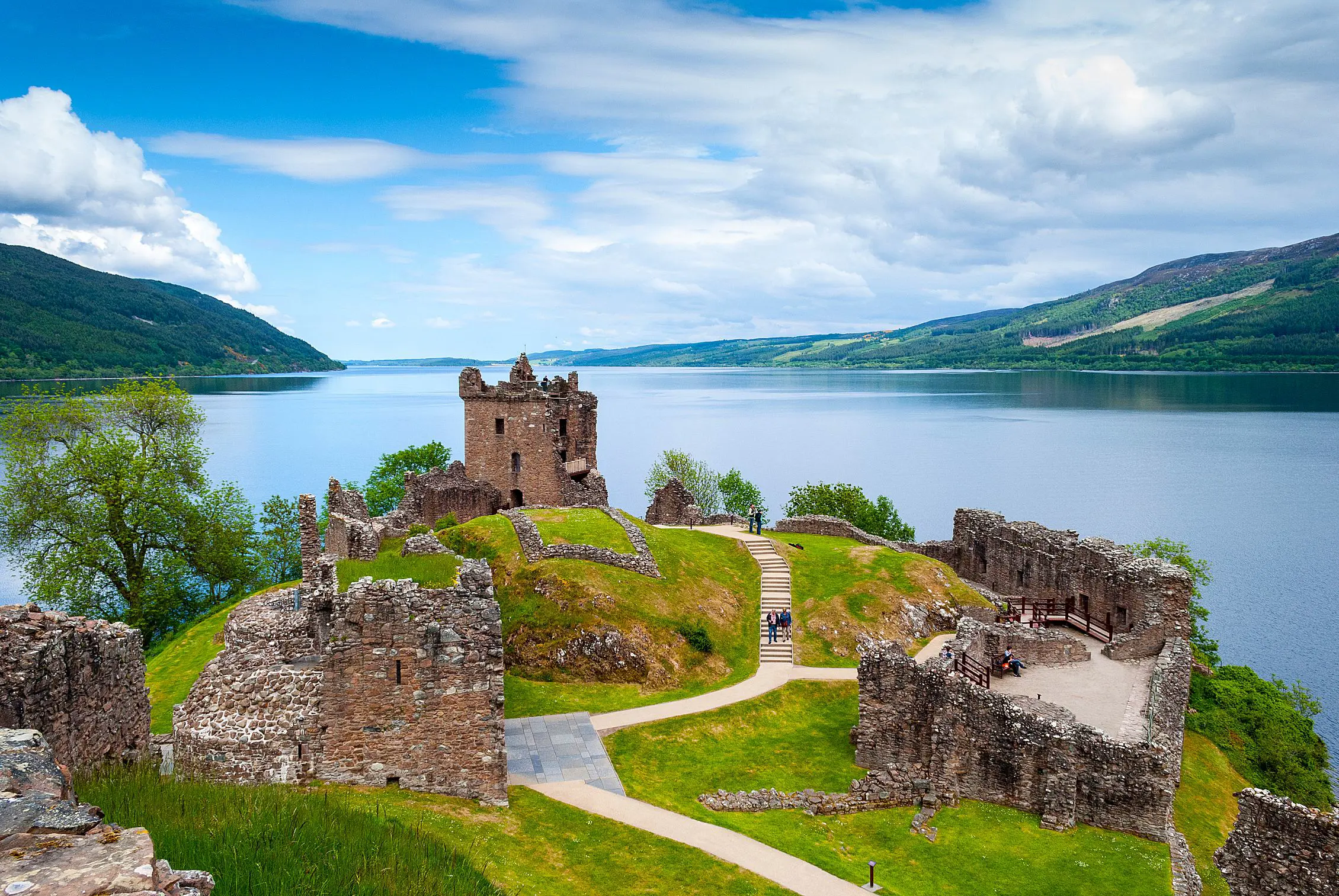 View of Urquhart Castle And Loch Ness