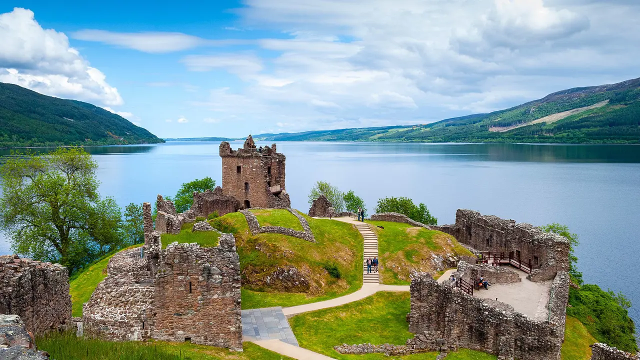 View of Urquhart Castle And Loch Ness