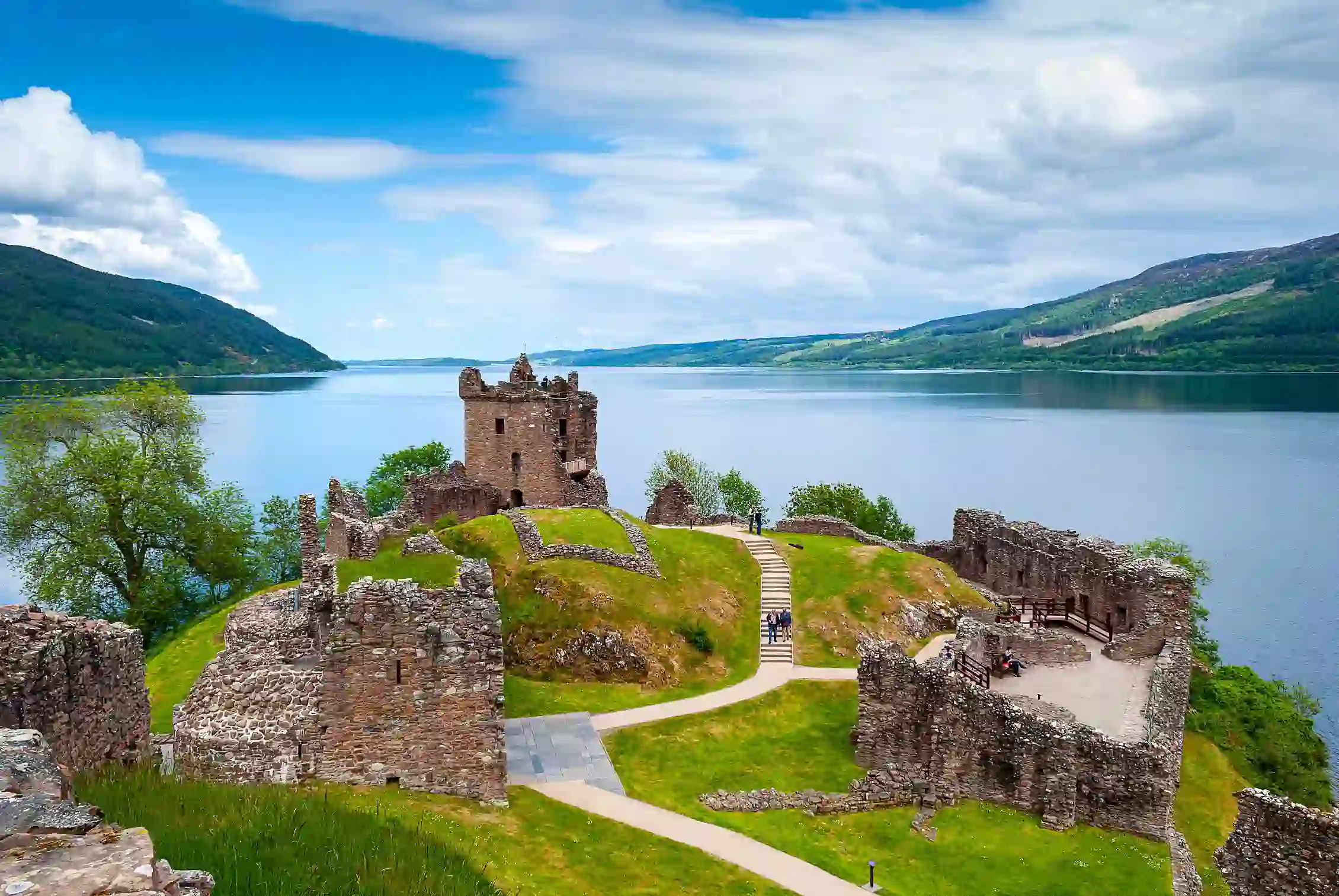 View of Urquhart Castle And Loch Ness