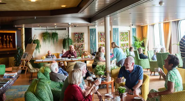 Guests Having Coffee In The Botanical Room, Bolette