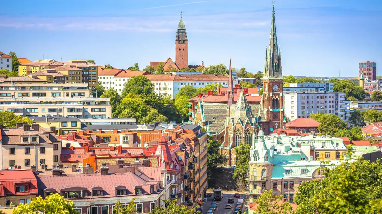 The rooftops of Gothenburg city, Sweden