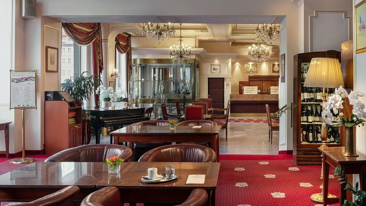 Ambassador and Zlatá Husa Hotel, Prague, lobby bar