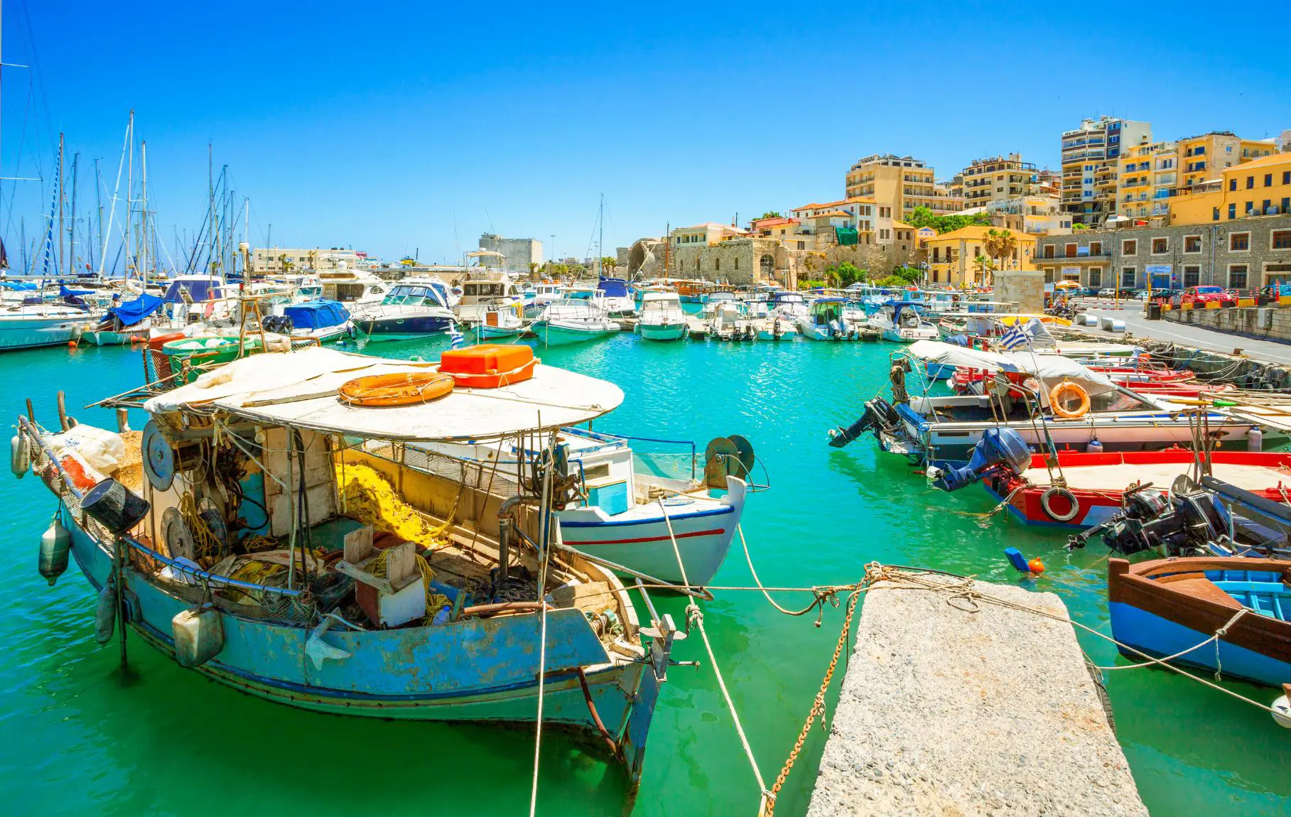 Heraklion harbour, Crete, Greece