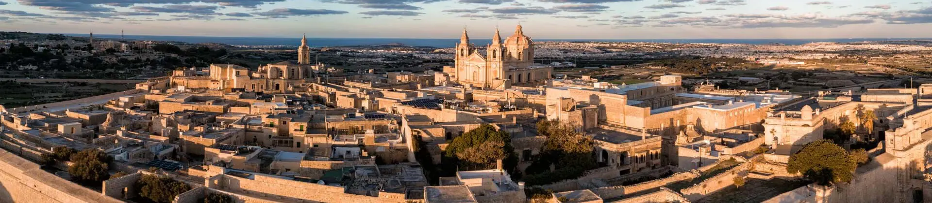 Aerial view of Mdina, Malta