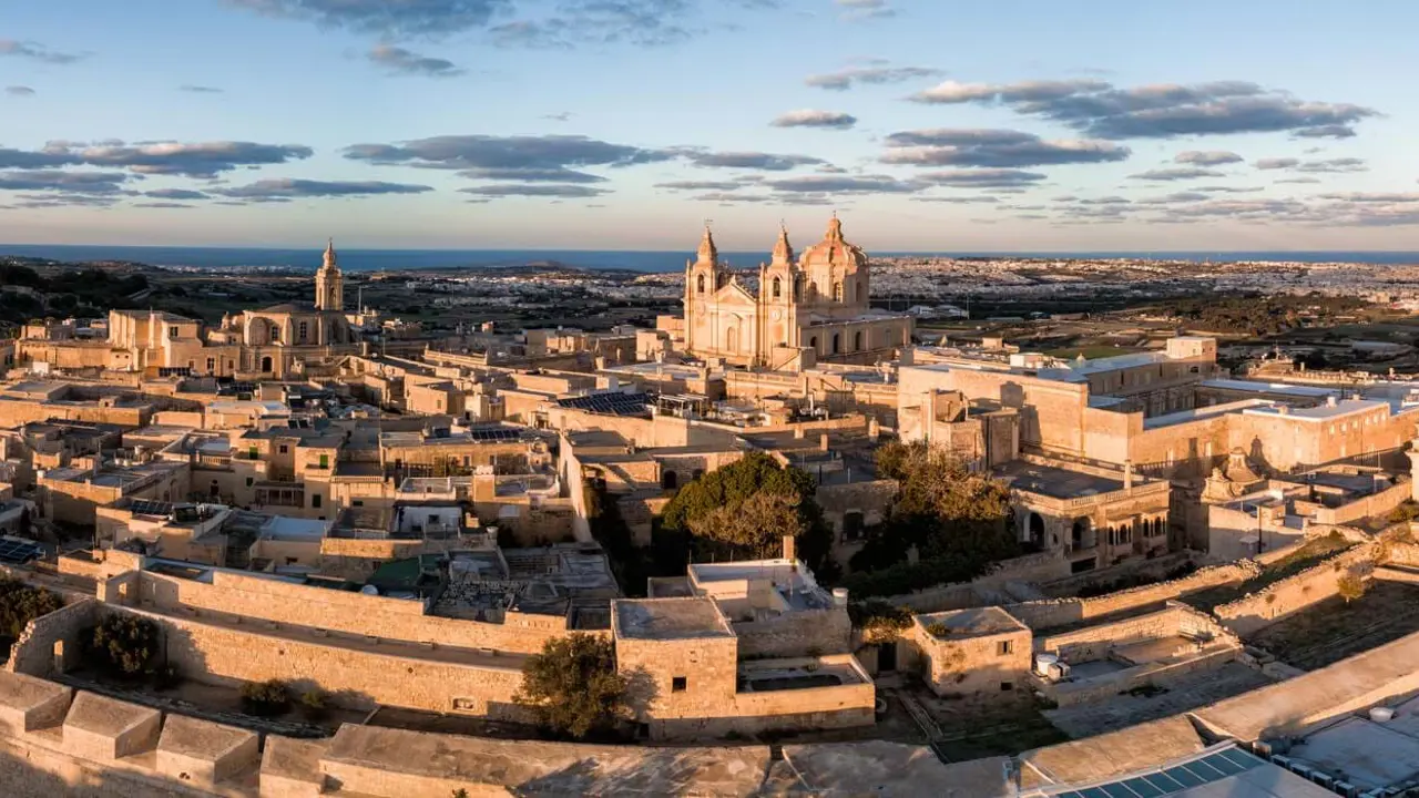 Aerial view of Mdina, Malta