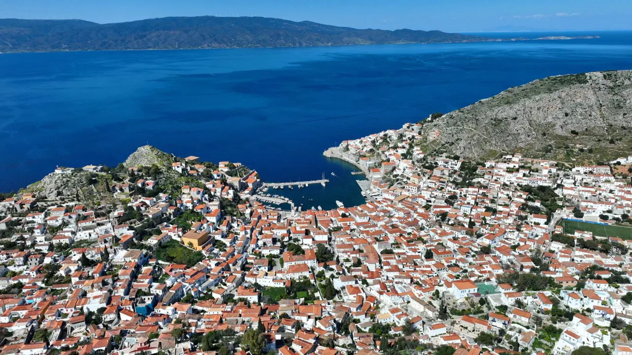 Hydra town, Hydra Island, Saronic Gulf, Greece