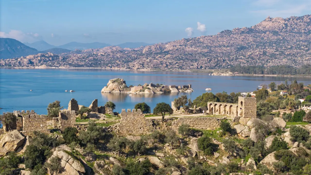 Bafa Lake and Ancient Ruins of Herakleia, Aegean Region, Turkey