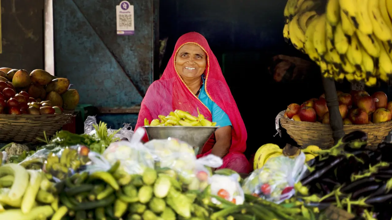 Indian market stall