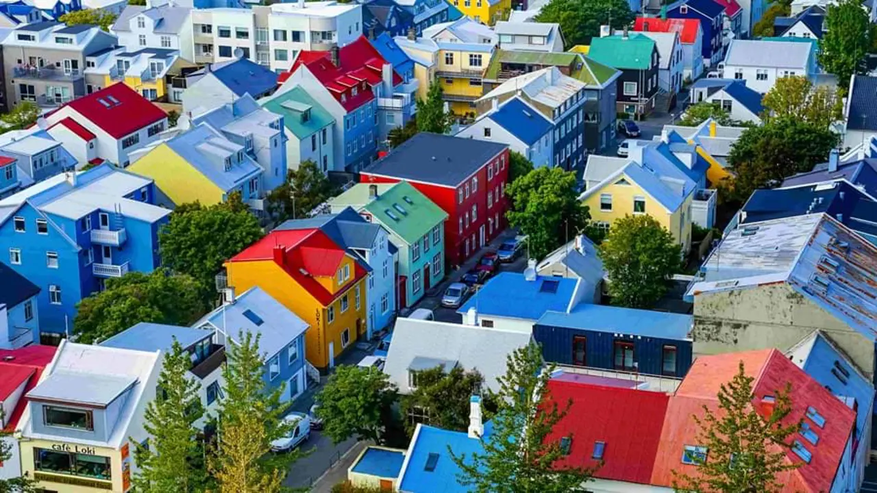  Colourful Houses, Reykjavik, Iceland