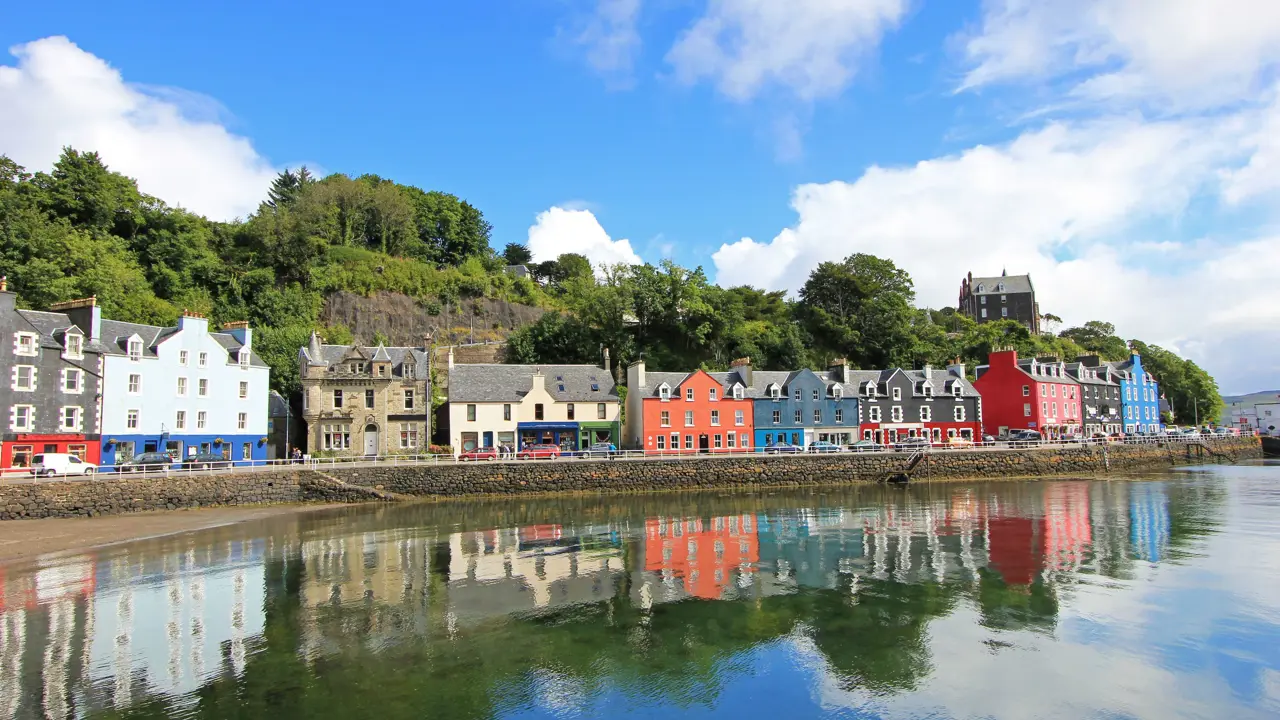 Waterside views of Tobermory on the Isle of Mull, Scotland