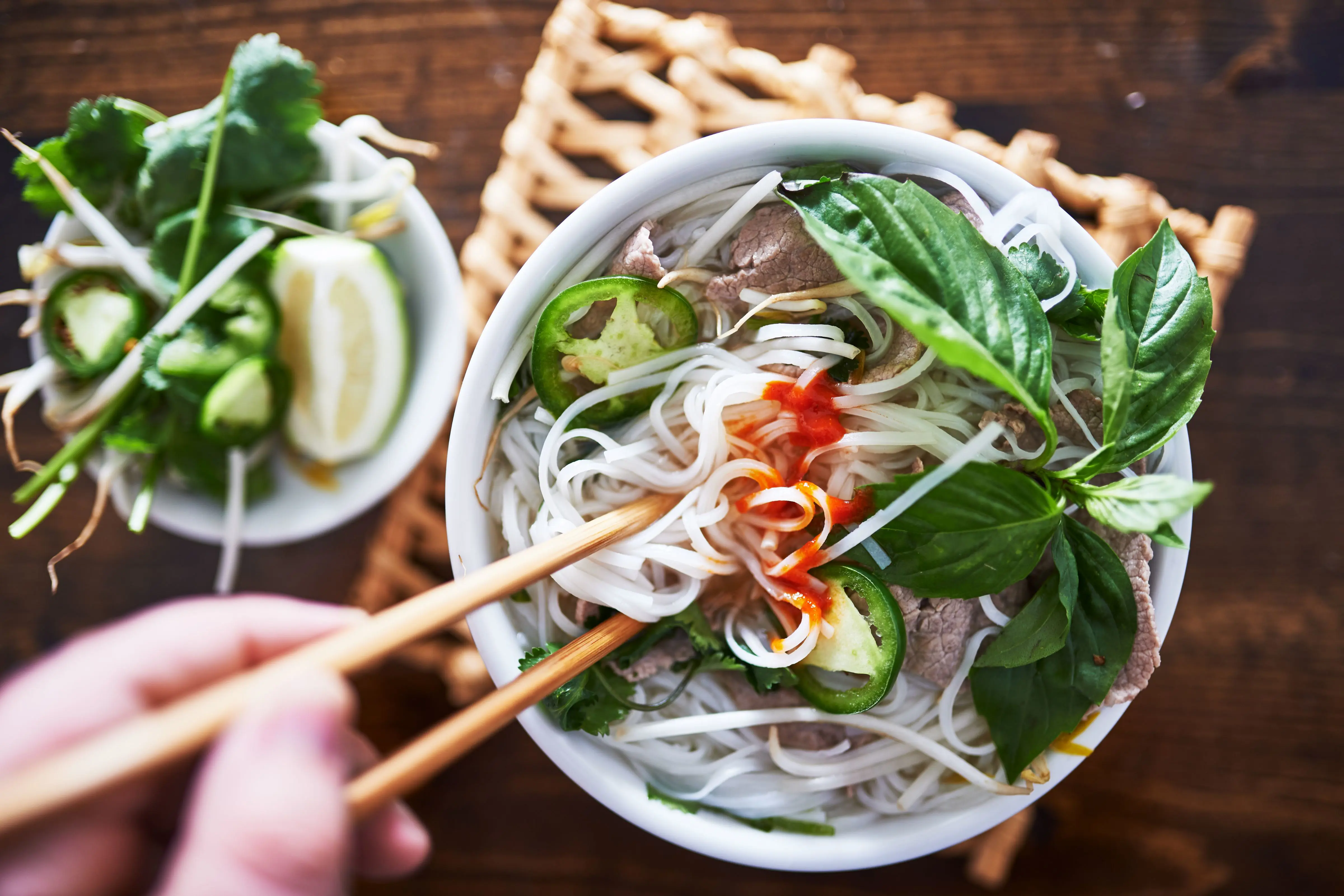 Vietnamese pho dish