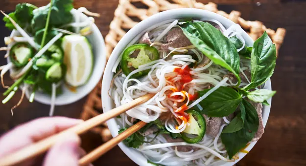 Vietnamese pho dish