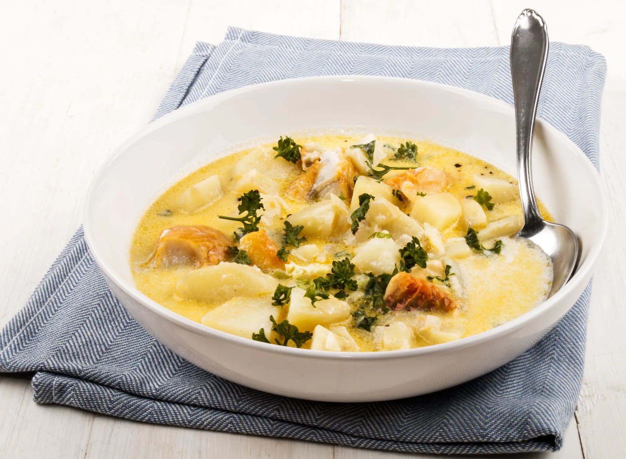 A bowl of Cullen Skink a traditional Scottish dish