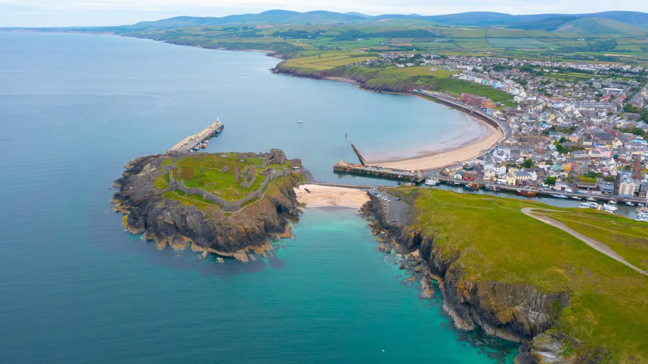 St Patrick's Isle and harbour, Peel