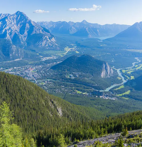 View of Banff from Sulphur Mountain, Alberta