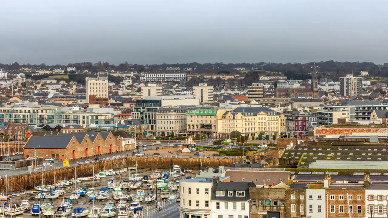 St Helier with Port and Marina, Jersey 