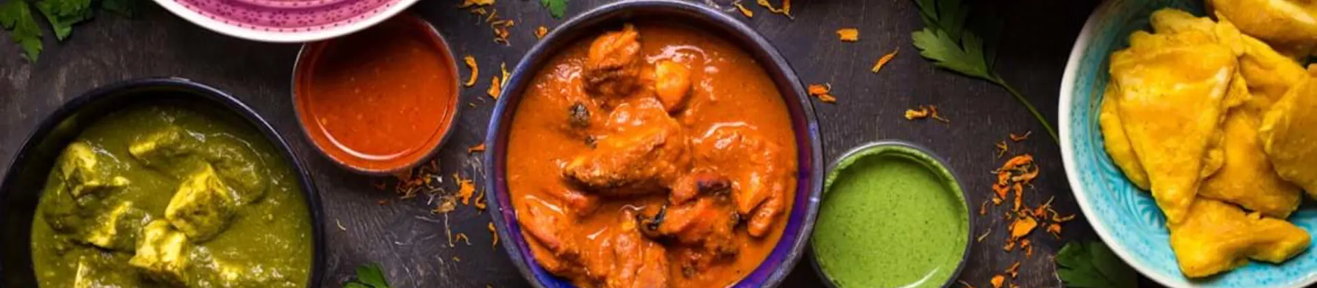 Selection of Indian dishes and appetisers